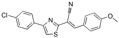 (2E)-2-[4-(4-CHLOROPHENYL)-1,3-THIAZOL-2-YL]-3-(4-METHOXYPHENYL)ACRYLONITRILE Struktur