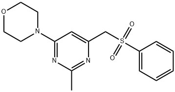 (2-METHYL-6-MORPHOLINO-4-PYRIMIDINYL)METHYL PHENYL SULFONE Struktur