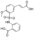 2-[((5-[(E)-2-CARBOXYVINYL]-2-METHOXYPHENYL)SULFONYL)AMINO]BENZOIC ACID Struktur