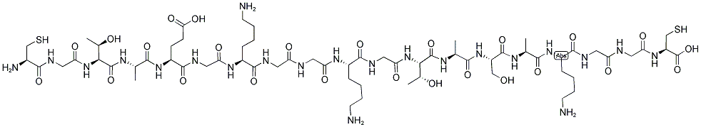 CYS-GLY-THR-ALA-GLU-GLY-LYS-GLY-GLY-LYS-GLY-THR-ALA-SER-ALA-LYS-GLY-GLY-CYS Struktur