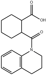 2-(3,4-DIHYDRO-2 H-QUINOLINE-1-CARBONYL)-CYCLOHEXANECARBOXYLIC ACID Struktur