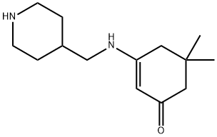 5,5-DIMETHYL-3-[(PIPERIDIN-4-YLMETHYL)AMINO]CYCLOHEX-2-EN-1-ONE Struktur