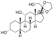 5-BETA-PREGNAN-3-ALPHA, 11-ALPHA, 21-TRIOL-20-ONE 20-ETHYLENEKETAL Struktur