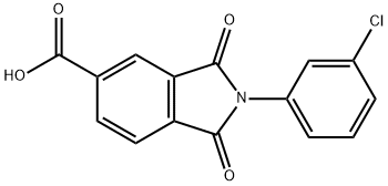 2-(3-CHLOROPHENYL)-1,3-DIOXOISOINDOLINE-5-CARBOXYLIC ACID Struktur