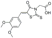 [5-(3,4-DIMETHOXY-BENZYLIDENE)-4-OXO-2-THIOXO-THIAZOLIDIN-3-YL]-ACETIC ACID Struktur