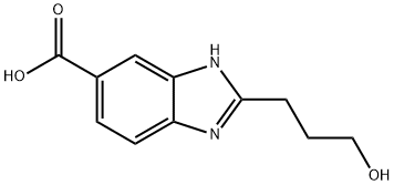 2-(3-HYDROXY-PROPYL)-1H-BENZOIMIDAZOLE-5-CARBOXYLIC ACID Struktur