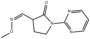 2-OXO-1-(2-PYRIMIDINYL)-3-PYRROLIDINECARBALDEHYDE O-METHYLOXIME Struktur