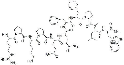 ARG-PRO-LYS-PRO-GLN-GLN-PHE-PHE-D-PRO-NME-LEU-TRP-NH2 Struktur