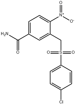 3-([(4-CHLOROPHENYL)SULFONYL]METHYL)-4-NITROBENZENECARBOXAMIDE Struktur