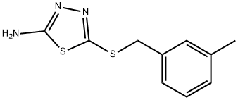 2-AMINO-5-(3-METHYLBENZYLTHIO)-1,3,4-THIADIAZOLE Struktur