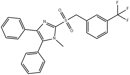 1-METHYL-4,5-DIPHENYL-1H-IMIDAZOL-2-YL 3-(TRIFLUOROMETHYL)BENZYL SULFONE Struktur