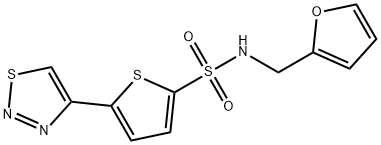 N-(2-FURYLMETHYL)-5-(1,2,3-THIADIAZOL-4-YL)-2-THIOPHENESULFONAMIDE Struktur