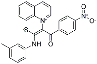 3-(4-NITROPHENYL)-3-OXO-2-QUINOLINIUM-1-YL-1-(3-TOLUIDINO)PROP-1-ENE-1-THIOLATE Struktur