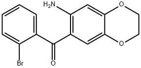 (7-AMINO-2,3-DIHYDRO-BENZO[1,4]DIOXIN-6-YL)-(2-BROMO-PHENYL)-METHANONE Struktur