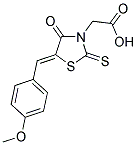 [(5Z)-5-(4-METHOXYBENZYLIDENE)-4-OXO-2-THIOXO-1,3-THIAZOLIDIN-3-YL]ACETIC ACID Struktur