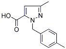 1-(4-METHYLBENZYL)-3-METHYL-1H-PYRAZOLE-5-CARBOXYLIC ACID Struktur