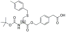 BOC-D-CYS(PMEBZL)-O-CH2-PHI-CH2-COOH Struktur