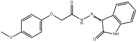 3-(2-(4-METHOXYPHENOXY)ACETYLHYDRAZIDYL)-2-OXOINDOLINE Struktur