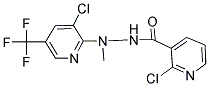 (2-CHLORO(3-PYRIDYL))-N-((3-CHLORO-5-(TRIFLUOROMETHYL)(2-PYRIDYL))METHYLAMINO)FORMAMIDE Struktur