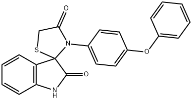 3-(4-PHENOXYPHENYL)SPIRO[1,3-THIAZOLIDINE-2,3'-INDOLINE]-4,7-DIONE Struktur