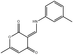 6-METHYL-3-(3-TOLUIDINOMETHYLENE)-2H-PYRAN-2,4(3H)-DIONE Struktur