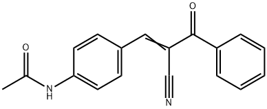 N-(4-(2-NITRILO-3-OXO-3-PHENYLPROP-1-ENYL)PHENYL)ETHANAMIDE Struktur