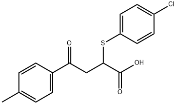 2-[(4-CHLOROPHENYL)SULFANYL]-4-(4-METHYLPHENYL)-4-OXOBUTANOIC ACID Struktur