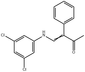 4-(3,5-DICHLOROANILINO)-3-PHENYL-3-BUTEN-2-ONE Struktur