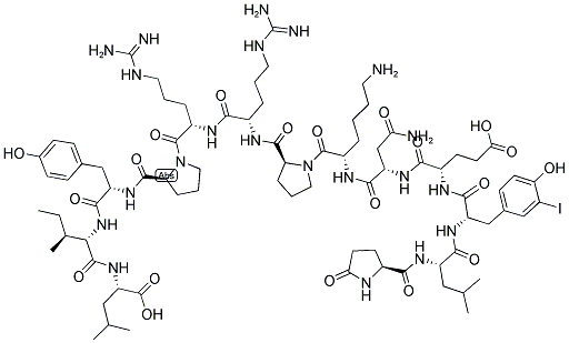 PGLU-LEU-TYR(I)-GLU-ASN-LYS-PRO-ARG-ARG-PRO-TYR-ILE-LEU Struktur