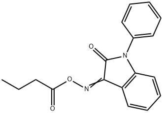 3-[(BUTYRYLOXY)IMINO]-1-PHENYL-1,3-DIHYDRO-2H-INDOL-2-ONE Struktur