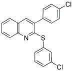 3-(4-CHLOROPHENYL)-2-[(3-CHLOROPHENYL)SULFANYL]QUINOLINE Struktur