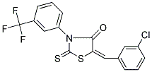 (5E)-5-(3-CHLOROBENZYLIDENE)-2-THIOXO-3-[3-(TRIFLUOROMETHYL)PHENYL]-1,3-THIAZOLIDIN-4-ONE Struktur