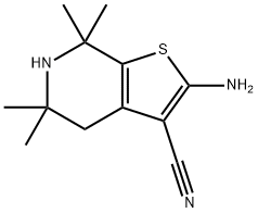 2-AMINO-5,5,7,7-TETRAMETHYL-4,5,6,7-TETRAHYDRO-THIENO[2,3-C]PYRIDINE-3-CARBONITRILE Struktur