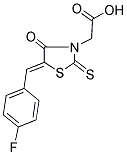 [(5Z)-5-(4-FLUOROBENZYLIDENE)-4-OXO-2-THIOXO-1,3-THIAZOLIDIN-3-YL]ACETIC ACID Struktur