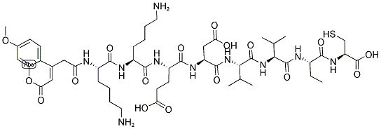 MCA-LYS-LYS-GLU-ASP-VAL-VAL-ABU-CYS-OH Struktur