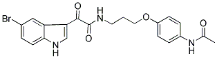 N1-(3-[4-(ACETYLAMINO)PHENOXY]PROPYL)-2-(5-BROMO-1H-INDOL-3-YL)-2-OXOACETAMIDE Struktur