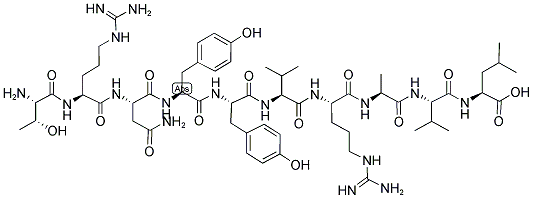 H-THR-ARG-ASN-TYR-TYR-VAL-ARG-ALA-VAL-LEU-OH Struktur