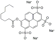 8-NONANOYLOXYPYRENE-1,3,6-TRISULFONIC ACID TRISODIUM SALT Struktur