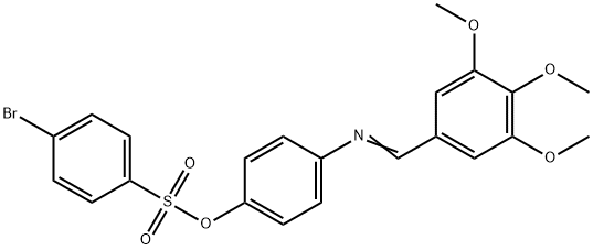 4-([(3,4,5-TRIMETHOXYPHENYL)METHYLENE]AMINO)PHENYL 4-BROMOBENZENESULFONATE Struktur