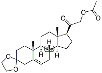 5-PREGNEN-21-OL-3,20-DIONE 21-ACETATE 3-ETHYLENEKETAL Struktur