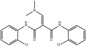 N1,N3-BIS(2-CHLOROPHENYL)-2-[(DIMETHYLAMINO)METHYLENE]MALONAMIDE Struktur