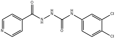 ((3,4-DICHLOROPHENYL)AMINO)-N-(4-PYRIDYLCARBONYLAMINO)FORMAMIDE Struktur