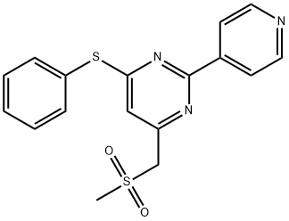 4-[(METHYLSULFONYL)METHYL]-6-(PHENYLSULFANYL)-2-(4-PYRIDINYL)PYRIMIDINE Struktur