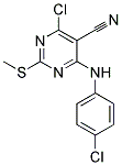 4-CHLORO-6-(4-CHLOROANILINO)-2-(METHYLTHIO)PYRIMIDINE-5-CARBONITRILE Struktur