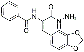 N-[(E)-2-(1,3-BENZODIOXOL-5-YL)-1-(HYDRAZINOCARBONYL)VINYL]BENZAMIDE Struktur