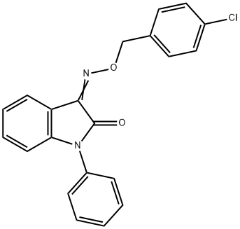 1-PHENYL-1H-INDOLE-2,3-DIONE 3-[O-(4-CHLOROBENZYL)OXIME] Struktur