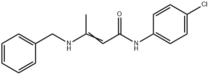 3-(BENZYLAMINO)-N-(4-CHLOROPHENYL)-2-BUTENAMIDE Struktur