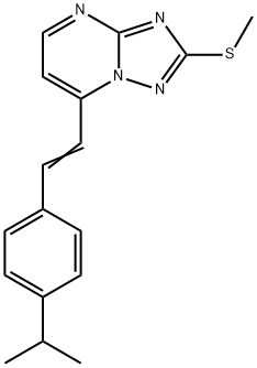 7-(4-ISOPROPYLSTYRYL)-2-(METHYLSULFANYL)[1,2,4]TRIAZOLO[1,5-A]PYRIMIDINE Struktur