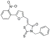 (5Z)-3-BENZYL-5-{[5-(2-NITROPHENYL)-2-FURYL]METHYLENE}-2-THIOXO-1,3-THIAZOLIDIN-4-ONE Struktur