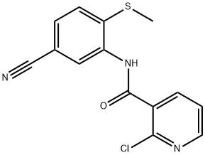 2-CHLORO-N-[5-CYANO-2-(METHYLSULFANYL)PHENYL]NICOTINAMIDE Struktur